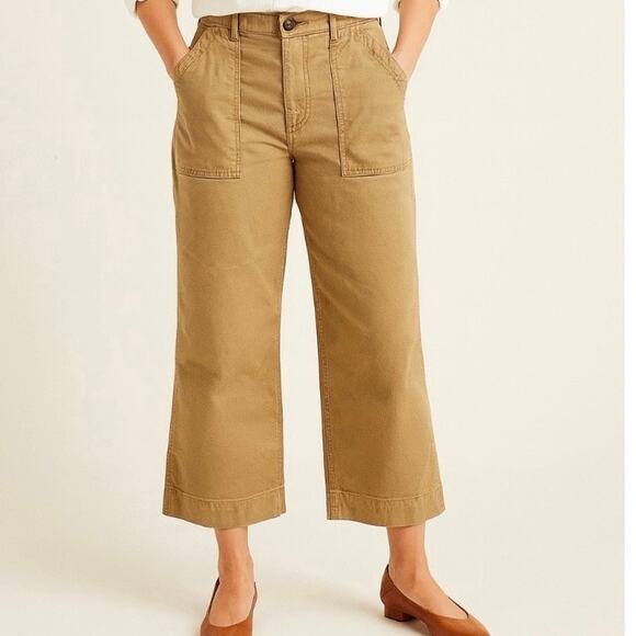 Banana Republic Khaki Authentic Chino Utility Pants Size 14 Classic Minimalist - Picture 1 of 8